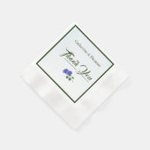 ミスティ・ブルーとグリーン・ペーパー・ナプキン 縁ありカクテルナプキン (角)