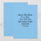 ミスティ・ブルー、日付の保存結婚式招待状 招待状 (正面/裏面)