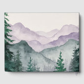 ミスティ・マウンテン・フォレスト・ウォーターカラー・ウェディング ゲストブック (裏面)