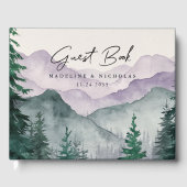 ミスティ・マウンテン・フォレスト・ウォーターカラー・ウェディング ゲストブック (正面)