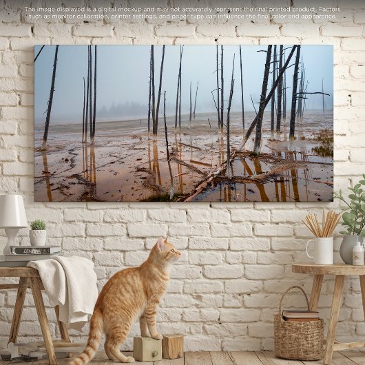 ミスティ・モーニングイエローストーン キャンバスプリント