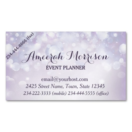 ミスティMauve《写真》ぼけ味イベント磁気名刺 マグネット名刺 (正面)