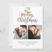 ミステッエレガントトリーメリークリスマスカップル2写真 シーズンカード (正面)