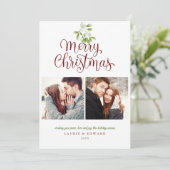 ミステッエレガントトリーメリークリスマスカップル2写真 シーズンカード (スタンド正面)