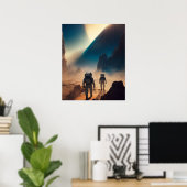 ミステック惑星の宇宙飛行士 ポスター (ホームオフィス)