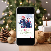 ミステッメリートレかわいいクリスマスワンフォト シーズンカード