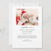 ミステッ生まれトウ白人出産発表の下 案内状 (裏面)