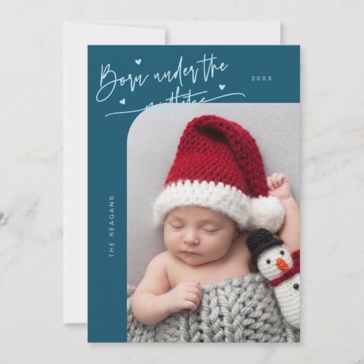 ミステッ生まれトーティール(緑がかった色)誕生発表 案内状 (正面)