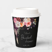 ミステリアスでエレガントな花嫁のシャワー 紙コップ (正面)