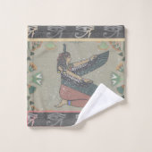 ミステリアスなアイオブラエジプトプリンセスグリッター バスタオルセット (ウォッシュタオル)