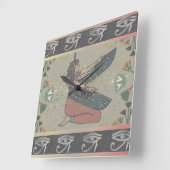 ミステリアスなアイオブラエジプトプリンセス スクエア壁時計 (傾斜)