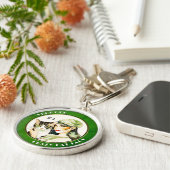 ミステリアスなウォーター熱狂するカラーキャットレディーキーチェーン キーホルダー (側面)