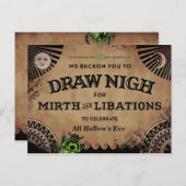 ミステリアスなエジプトのハロウィンとグリーンスカラブ ポストカード (正面/裏面)