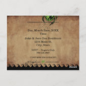 ミステリアスなエジプトのハロウィンとグリーンスカラブ ポストカード (裏面)