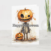 ミステリアスなカボチャハッピーハローウィン カード (正面)
