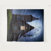 ミステリアスなゴシックハウスオンヒル タペストリー (正面(横))