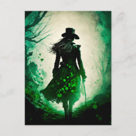 ミステリアスなセントパトリックの日暗いファンタジー シーズンポストカード