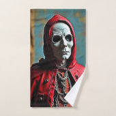 ミステリアスなフードスカル姿 バスタオルセット (ハンドタオル)