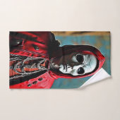 ミステリアスなフードスカル姿 バスタオルセット (ハンドタオル)