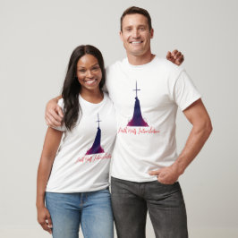 ミステリアスなフード付き姿とクロス Tシャツ