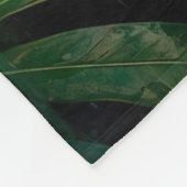 ミステリアスなブラックパンサージャングルワイルドライフデザイン フリースブランケット (角)