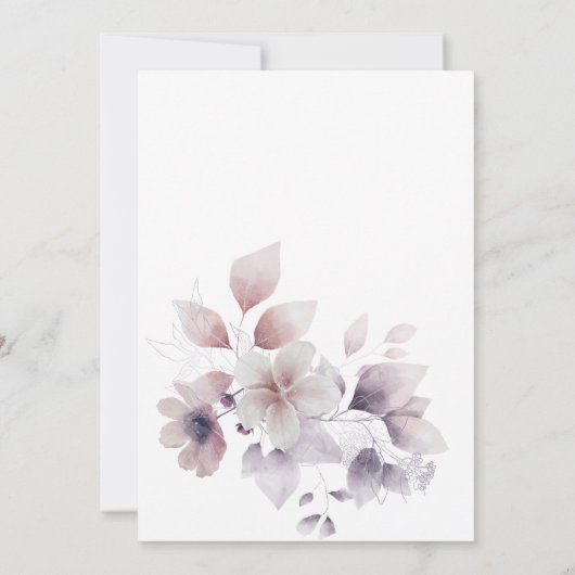 ミステリアスなムーンキャットガーデンブライダルシャワー 招待状 (裏面)