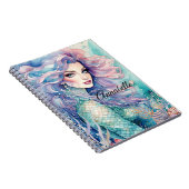 ミステリアスな人魚スパイラルフォトノート ノートブック (右側)