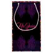 ミステリアスな仮装ボール美しいマスク スモールペーパーバッグ (裏面)