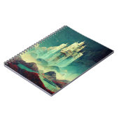 ミステリアスな城のファンタジーアート ノートブック (左側)