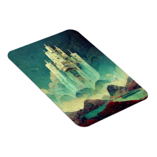 ミステリアスな城のファンタジーアート マグネット (右側)