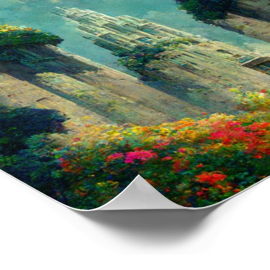 ミステリアスな城3ファンタジーアートポスター ポスター (角)