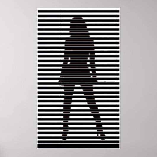 ミステリアスな女性シハウエット ポスター (正面)