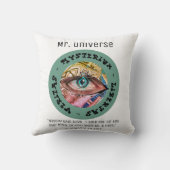 ミステリアスな宇宙サイケデリックレトロ クッション (裏面)