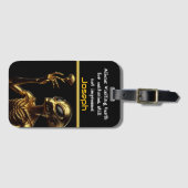 ミステリアスな工芸品とゴールデンエイリアン ラゲッジタグ (正面横)