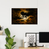 ミステリアスな月 ポスター (ホームオフィス)