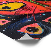 ミステリアスな猫たちお洒落 – アートプリント ポスター (角)