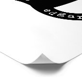 ミステリアスな猫エドガー・アラン・ポー引用文 ポスター (角)