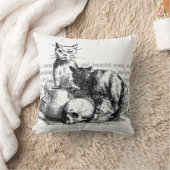 ミステリアスな猫 クッション (ブランケット)