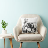 ミステリアスな猫 クッション (椅子)