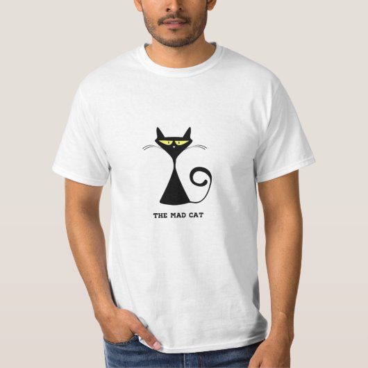 ミステリアスな猫 Tシャツ (正面)