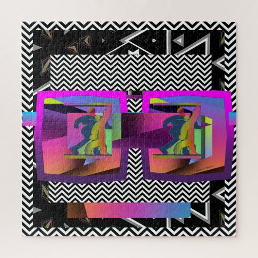 ミステリアスな眼鏡 ジグソーパズル (縦)