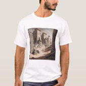 ミステリアスな鉛筆スケッチの歴史的デザイン Tシャツ (正面)