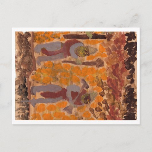 ミステリアスな髭のある姿葉書 ポストカード (正面)