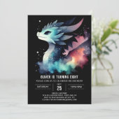 ミステリアスはっきりしたドラゴン誕生日 招待状 (スタンド正面)