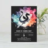 ミステリアスエレガントドラゴン誕生日 招待状 (スタンド正面)