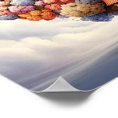 ミステリアスカラフルな超現実自然ランド ポスター (角)