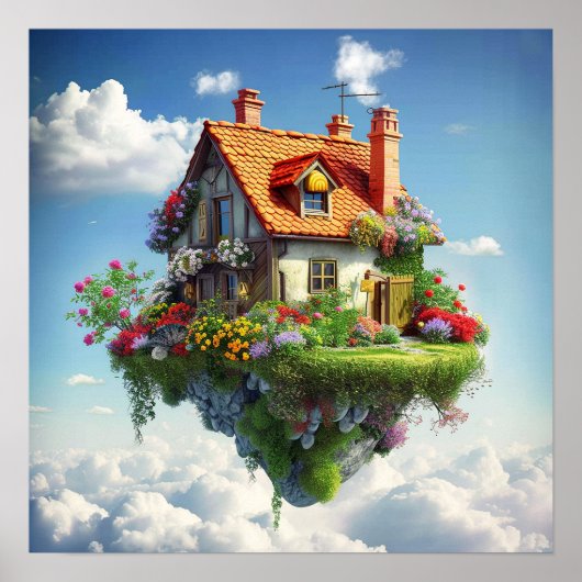 ミステリアスカラフルな超現実自然ランド ポスター (正面)