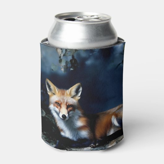 ミステリアスキツネインザウッズポートレート 缶クーラー (缶正面)