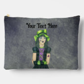 ミステリアスゴシックガールタトスグリーンハットグレグランジー アクセサリーポーチ (正面)