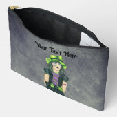 ミステリアスゴシックガールタトスグリーンハットグレグランジー アクセサリーポーチ (見開き)